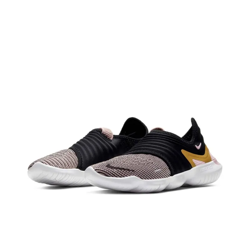 Nike Free Rn Flyknit 3.0 For Black/Golden Women's-2