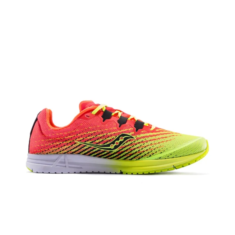 Saucony Cushioning Wear-Resistant Breathable Supportive Low-Top Running Shoes Women's Neon Green Tangerine-1