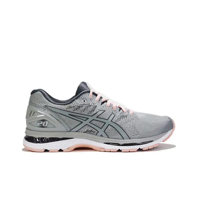 Asics GEL-Nimbus 20 Wear-Resistant Low-Top Running Shoes Unisex Gray Pink-1