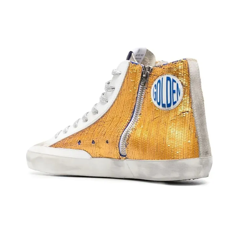 Golden Goose Francy Stylish Skateboarding Shoes Men's Gold-3