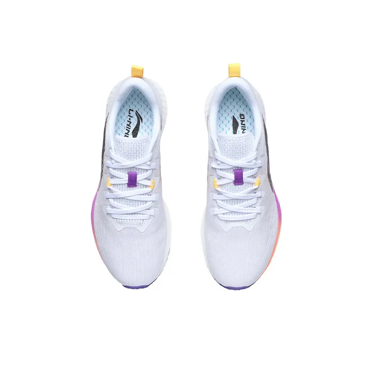 LiNing Red Hare 4 Cushioning Lightweight Wear Resistant Slip Resistant Low Top Light Foam Running Shoes Women's White-3