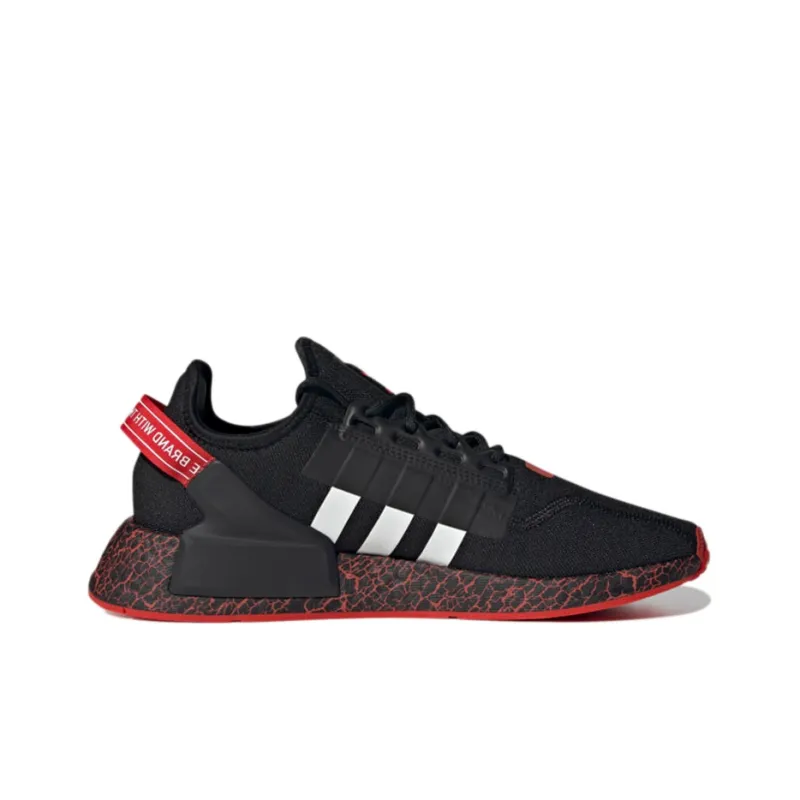 Adidas Originals Nmd R1 V2 Crackled Black Red-1