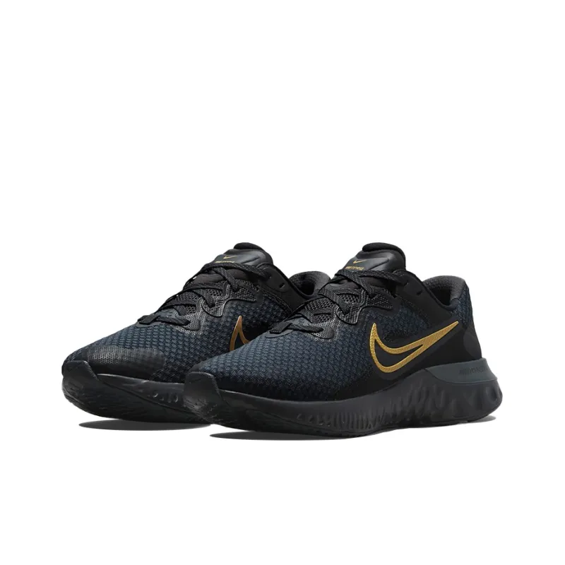 Nike Renew Run 2 Black Metallic Gold-2