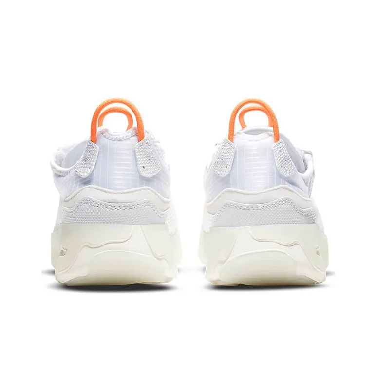 Nike React Live Anti-Slip And Wear-Resistant Breathable Low-Top Running Shoes GS White Orange-4