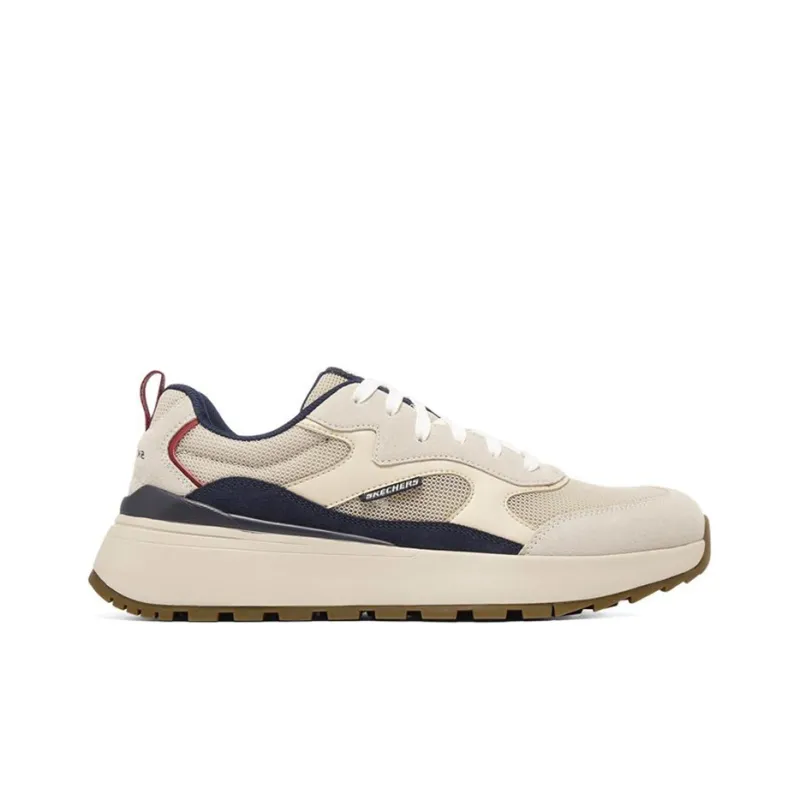 Skechers Heminger Cushioning Anti-Slip And Wear-Resistant Low-Top Running Shoes Men's Beige-1