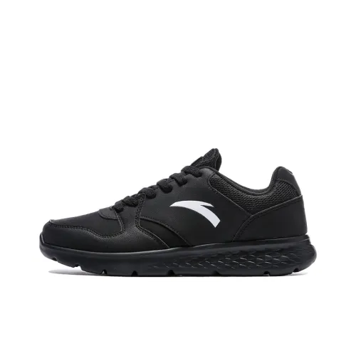 ANTA Running Shoes Men Low-Top All Black