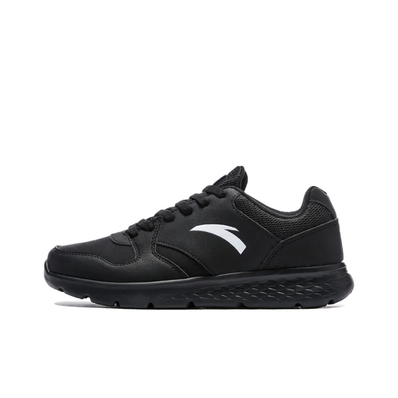 Anta Shock Absorbers Slip Resistant, Abrasion Resistant, Breathable Low Top Running Shoes Men's Black-0