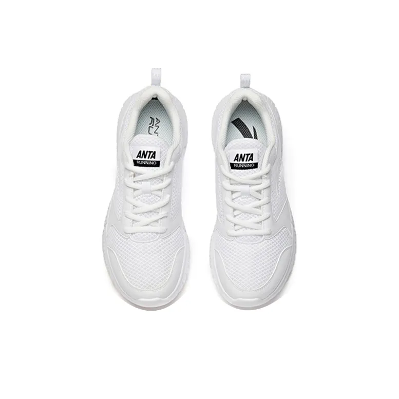 Anta Shock Absorbers Slip Resistant, Abrasion Resistant, Breathable Low Top Running Shoes Women's White-3
