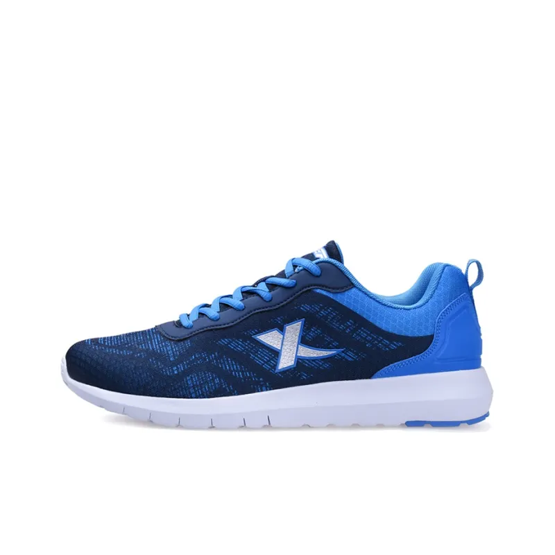 XTEP Shock Absorbers Slip Resistant, Abrasion Resistant, Lightweight Low Top Running Shoes Men's Blue-0