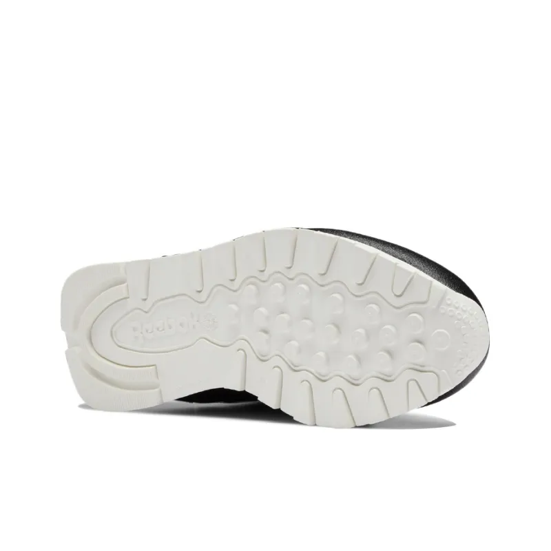 Reebok Classic Leather Arctic Wear-Resistant High-Top Running Shoes Women's Extreme Night Black-4