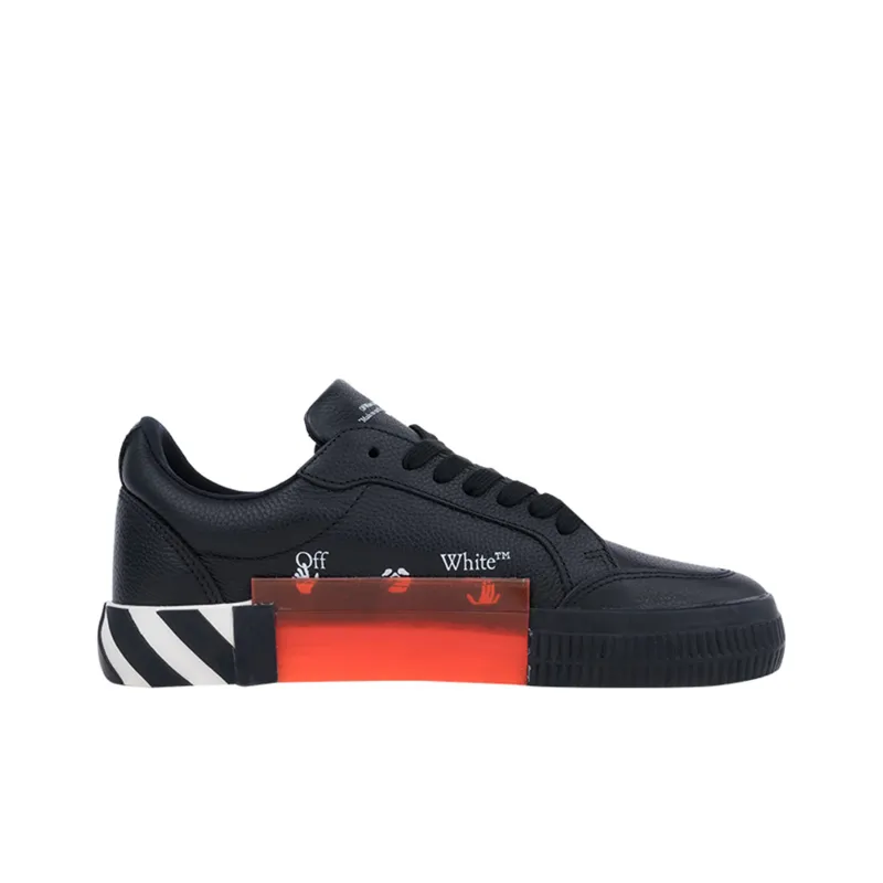OFF WHITE Vulc Low Leather Black White FW21-1