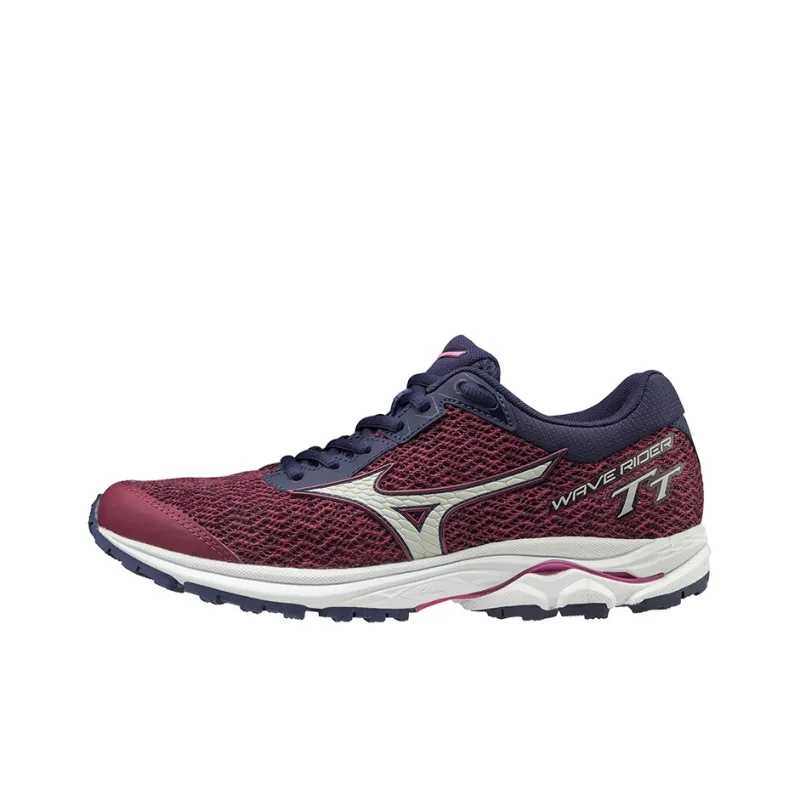 Mizuno Wave Rider TT Anti-Slip And Wear-Resistant Breathable Low-Top Running Shoes Women's Red Blue-0