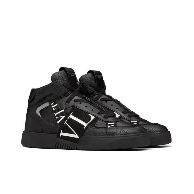 Valentino VL7N High Top Stylish Skateboarding Shoes Men's Black-1