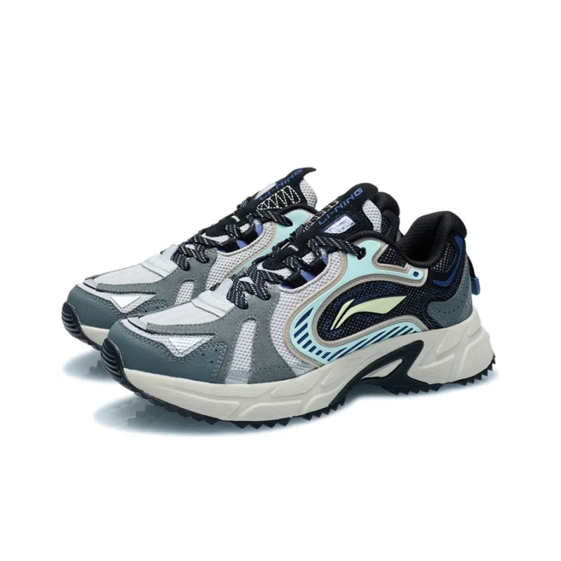 LINING Pick Up The Light Running Shoes Men Low-Top Coastal Gray/Black-2