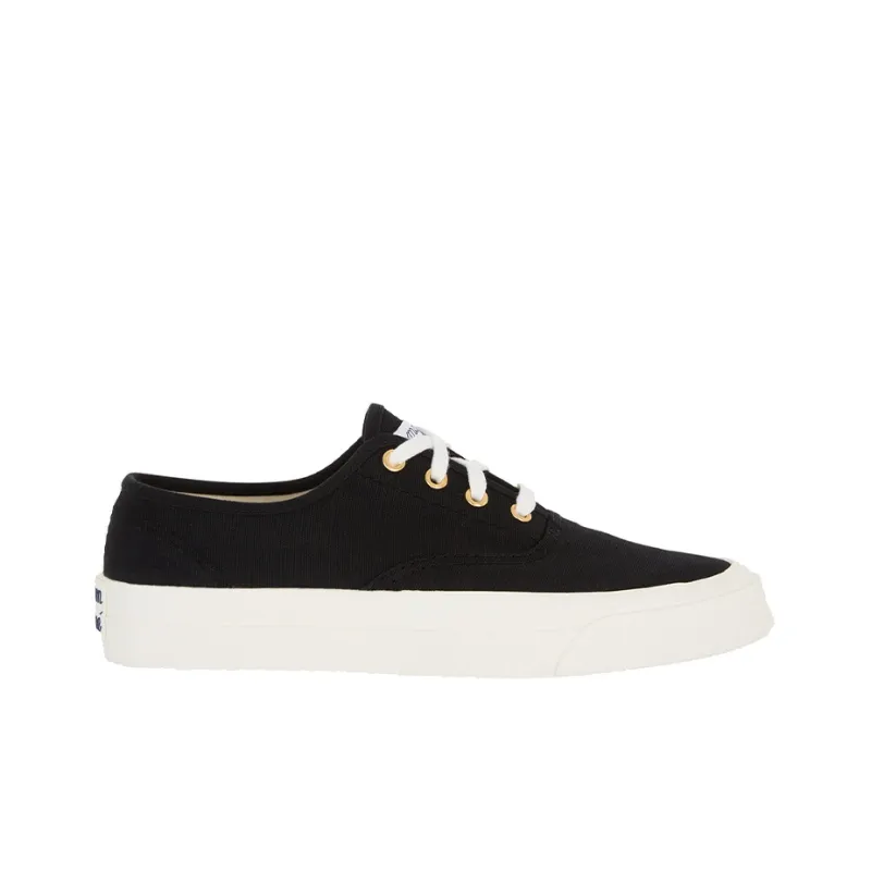 Maison Kitsune Low Top Stylish Skateboarding Shoes Unisex Black-1