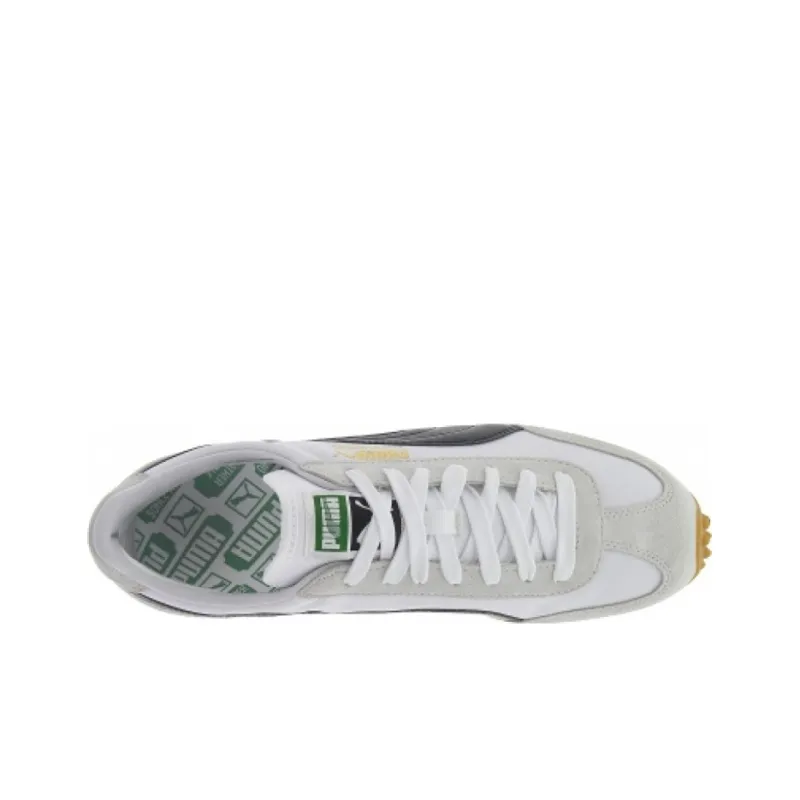 PUMA Whirlwind Classic Cushioning Anti Slip Wear Resistant Breathability Low Top Running Shoes Men's Gray White-2