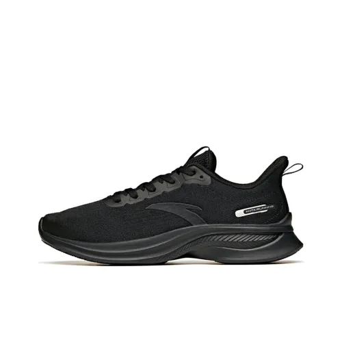 Anta Non slip Wear resistant Shock Absorption Low Top Running Shoes Black
