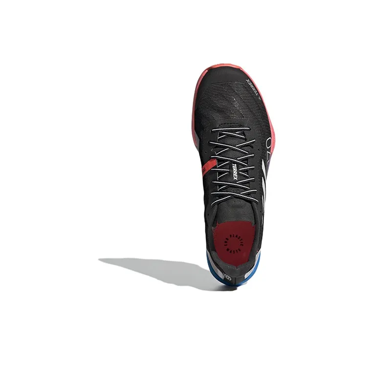 Adidas Terrex Speed Pro Running Shoes Women's Low-Top Black/Blue/Pink-4