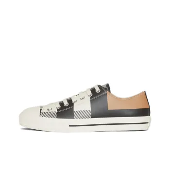 Burberry Low Top Stylish Skateboarding Shoes Men's Camel