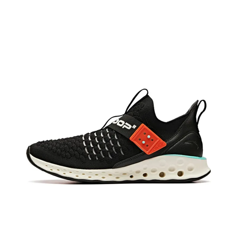 Anta Shock Absorbers Low Top Running Shoes Men's Black Orange-0