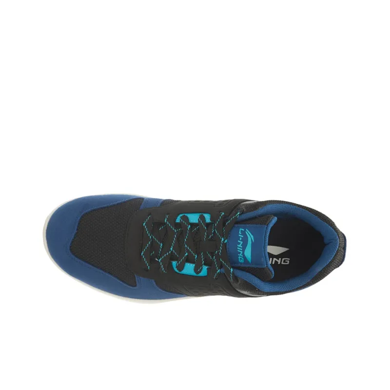 LiNing Cushioning Wear-Resistant Low-Top Running Shoes Unisex Blue Black-2