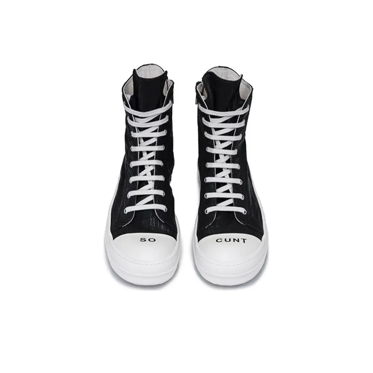 Rick Owens DRKSHDW Sneaks High Top Stylish Skateboarding Shoes Men's Black-2