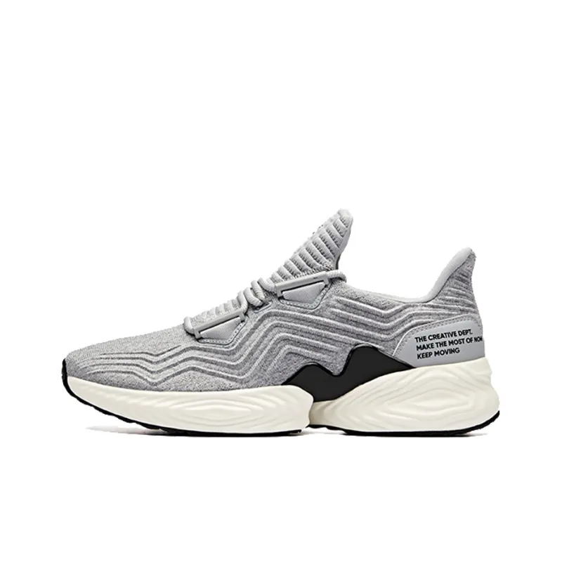 Anta Anti-Slip And Wear-Resistant Breathable Cushioning Low-Top Running Shoes Men's Gray Black-0