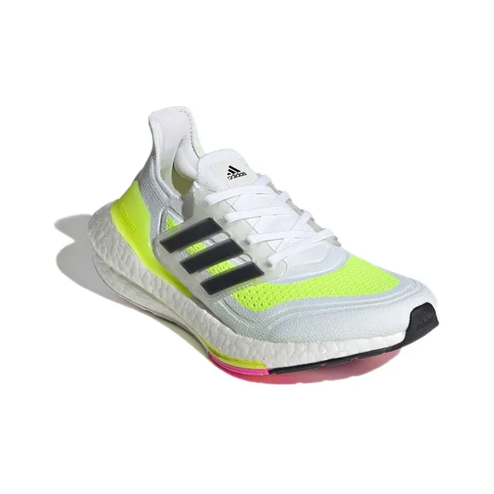 Adidas UltraBoost 21 J 'White Solar Yellow'-2