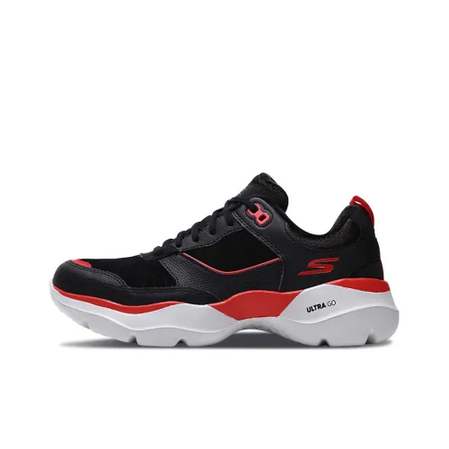 Skechers Go Walk Evolution Ultra Running Shoes Women's Low-Top Black Red