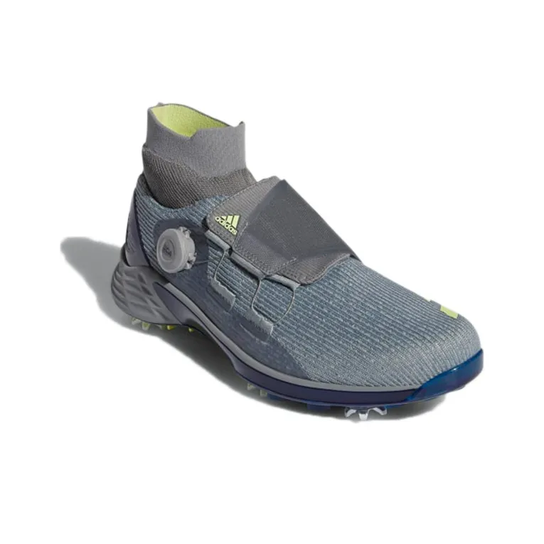 Adidas ZG21 Motion Primegreen Boa Mid Cut Golf Shoes 'Grey Pulse Yellow Blue'-2