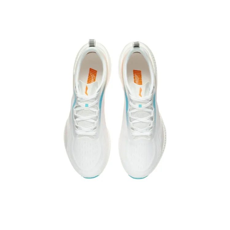 LINING Super Light 19 Running Shoes Men Low Top Standard White/Fluorescent Sweet Orange-3