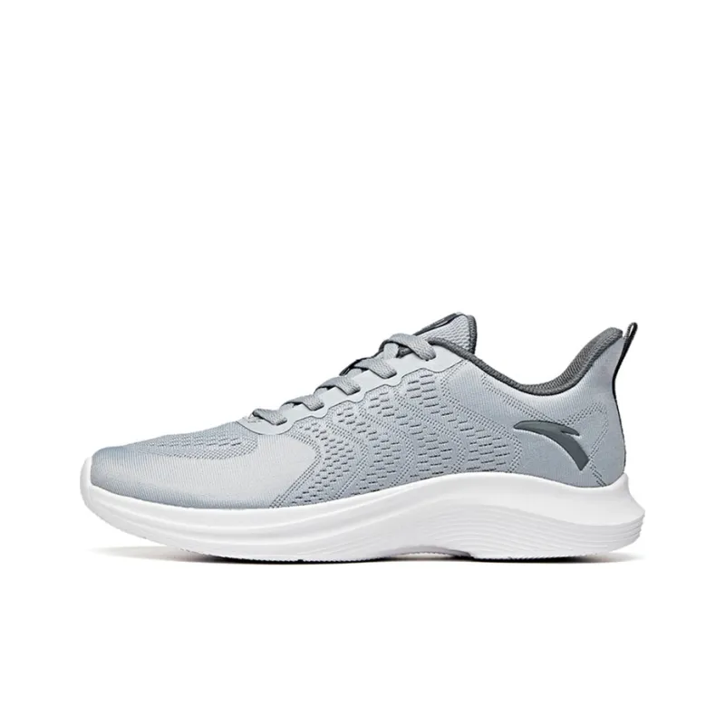 Anta Running Collection Anti-Slip Wear-Resistant Low-Top Running Shoes Mist Gray-0