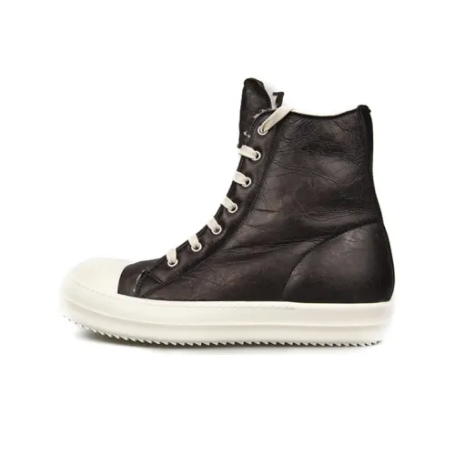 RICK OWENS Skateboard Shoes Men High-Top Black/White