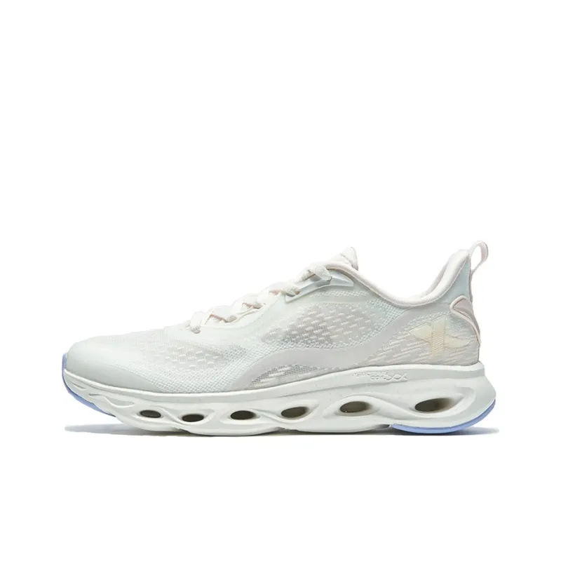 XTEP Cushioning Rotational Technology Breathable Low-Top Running Shoes Women's White Pink-0