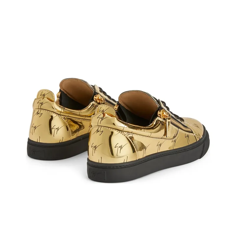 Giuseppe Zanotti Frankie Logo Metallic Sneakers-3