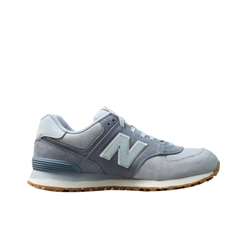 New Balance NB 574 Running Shoes Unisex Low Top Light Blue/White/Brown-1