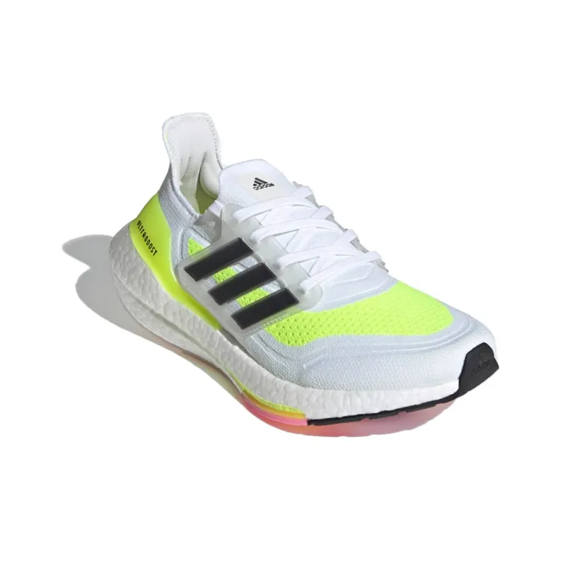 Adidas Ultra Boost 21 White Solar Green Women's-2