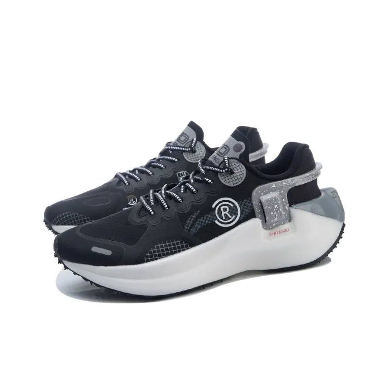 LiNing Ranger Essential Wear Resistant Slip Resistant Lightweight Low Top Running Shoes Unisex Black Gray-2