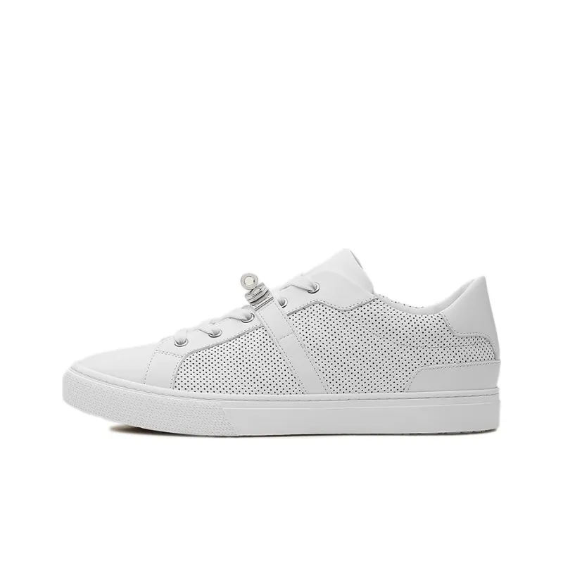 HERMES Day Low Top Stylish Skateboarding Shoes Men's White-0