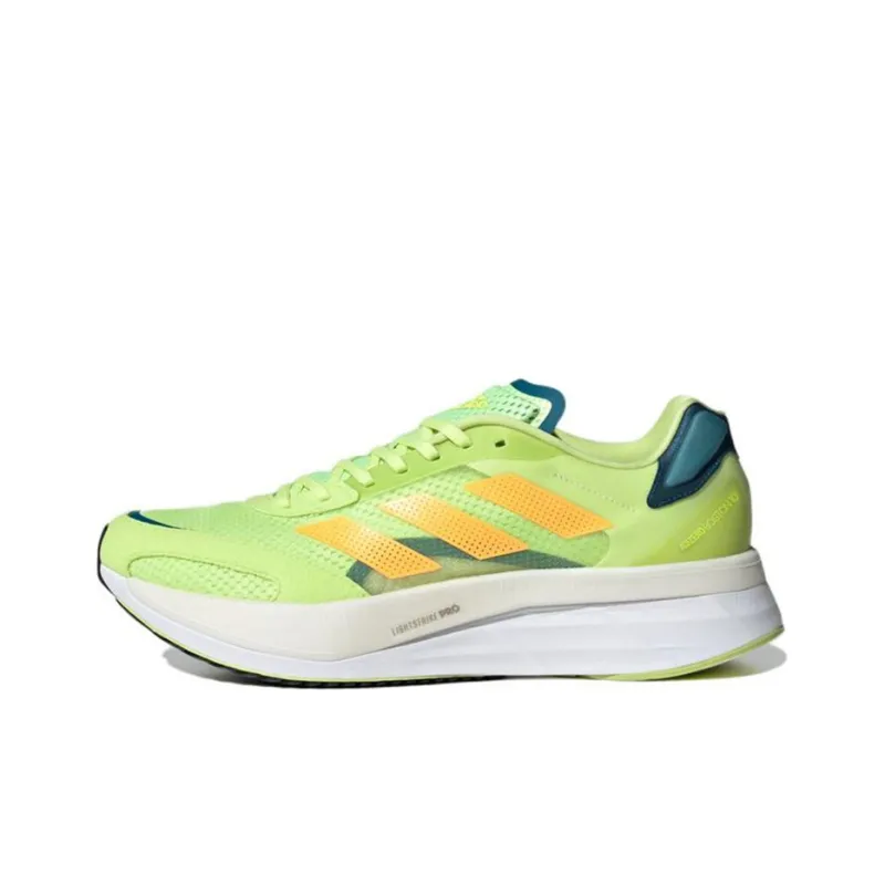 Adidas Adizero Boston 10 Pulse Lime Flash Orange Teal-0