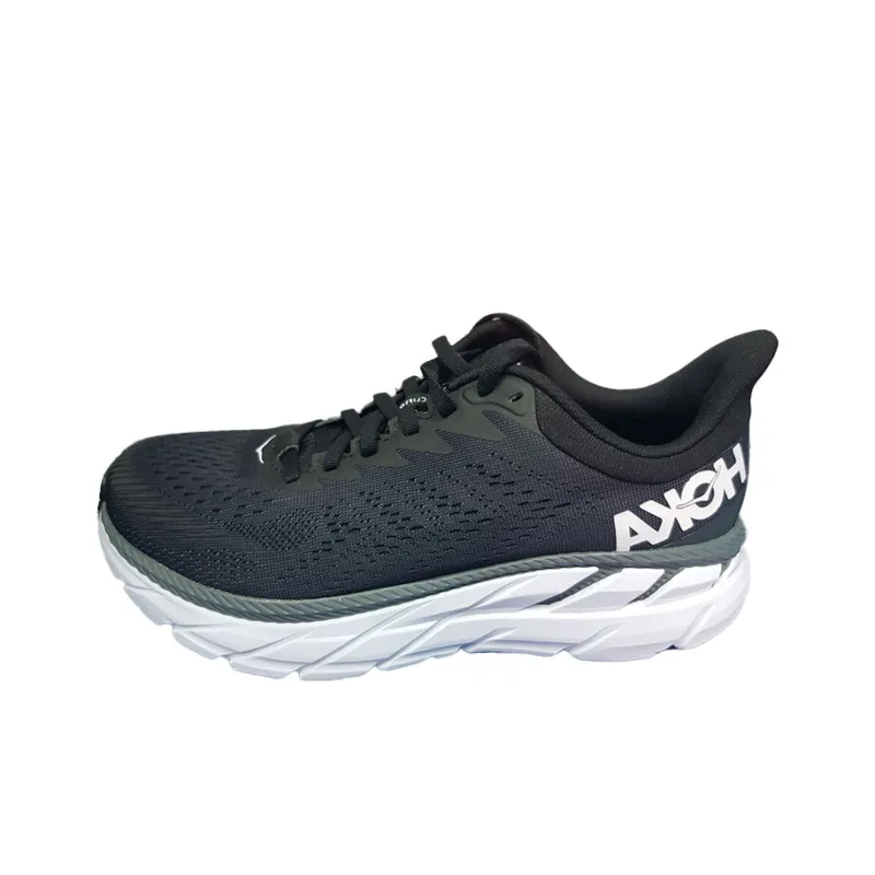 HOKA ONE ONE Clifton 7 Low 'Black White'-0