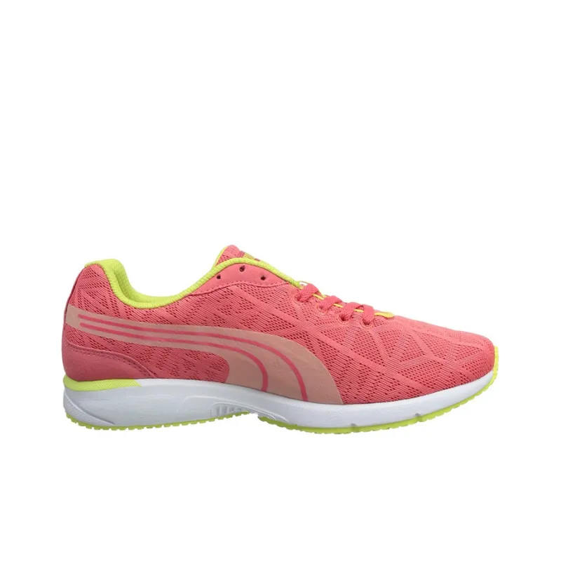 PUMA Narita V2 Cushioning Breathable Slip-Resistant Supportive Low-Top Running Shoes Women's Pink Yellow-1