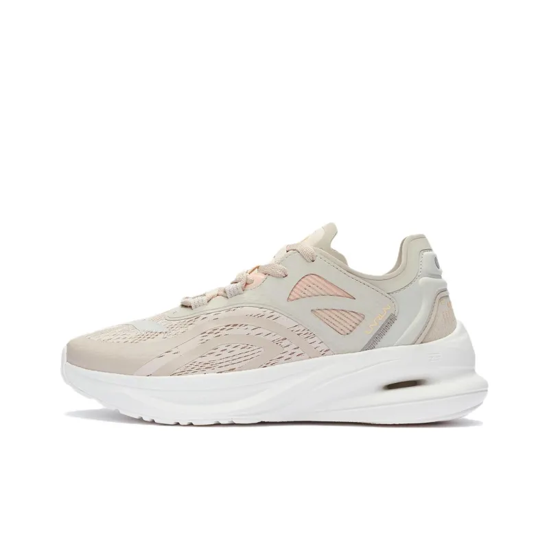 LiNing Cushioning Rebound Low-Top Running Shoes Women's Oat Gray-0