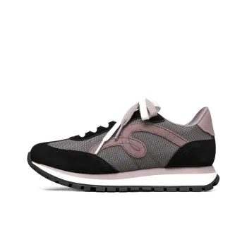 Skechers Bob's Cushioning Anti Slip Wear Resistant Breathability Low Top Running Shoes Women's Black Pink
