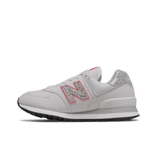 New Balance NB 574 Series Running Shoes Women's Low-Top White/Coral Red