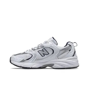 New Balance NB 530 Cushioning, Slip Resistant, And Abrasion Resistant Low Top Casual Running Shoes Unisex White Silver