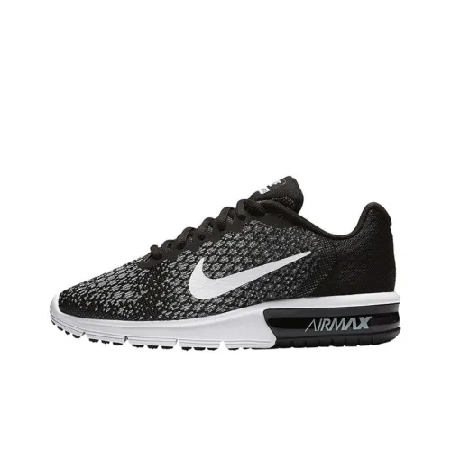 Nike Air Max Sequent 2 Black White-Dark Grey Women's