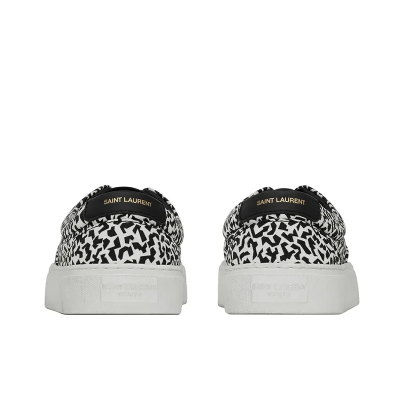 SAINT LAURENT Venice Low Black White Print-3