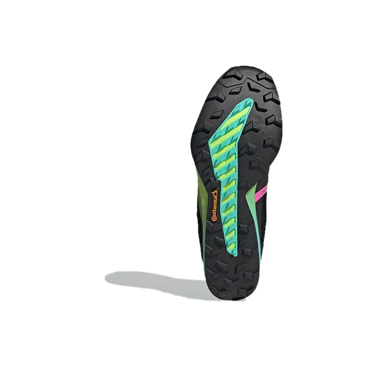 Adidas Terrex Speed Pro Breathable Low-Top Athletic Shoes Men's Black Yellow Blue-3