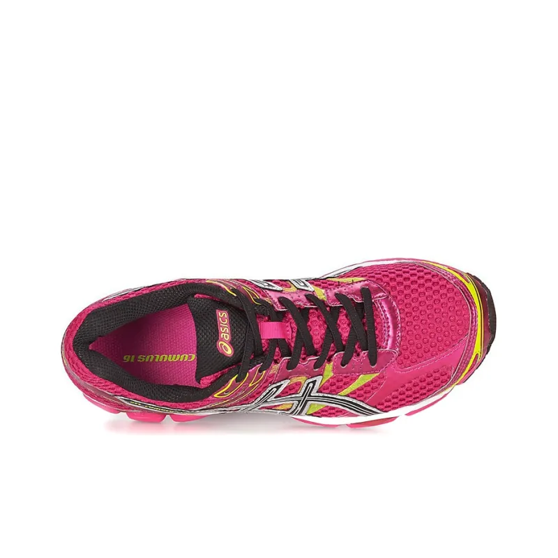 Asics Gel-Cumulus 16 Wear-Resistant Slip-Resistant Low-Top Running Shoes Women's Pink Black-2